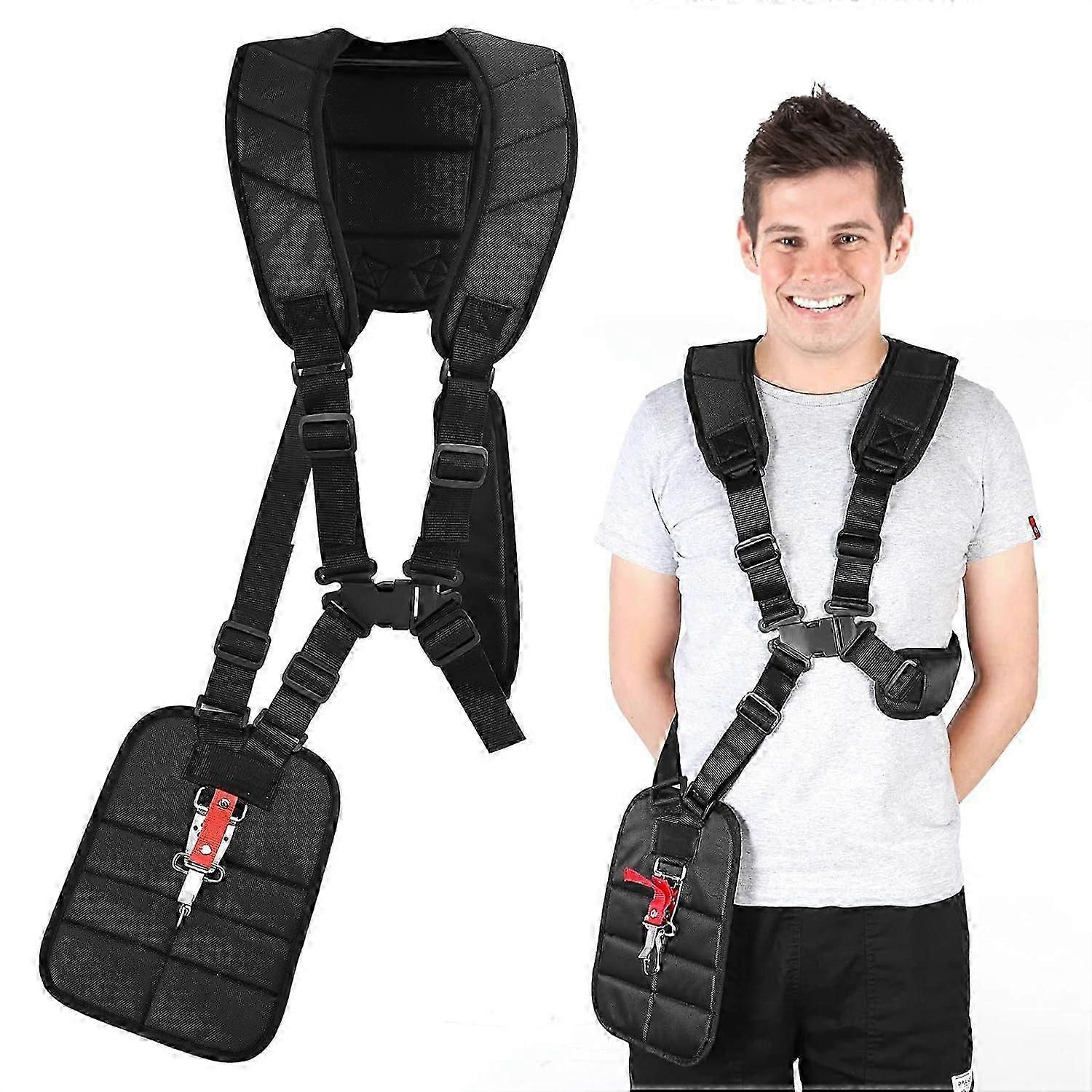 Comfortable Adjustable Effort Harness Comfortable Shoulder Strap With Adjustable Durable Nylon Belt Double Shoulder Harness Mower Double Shoulder Stra