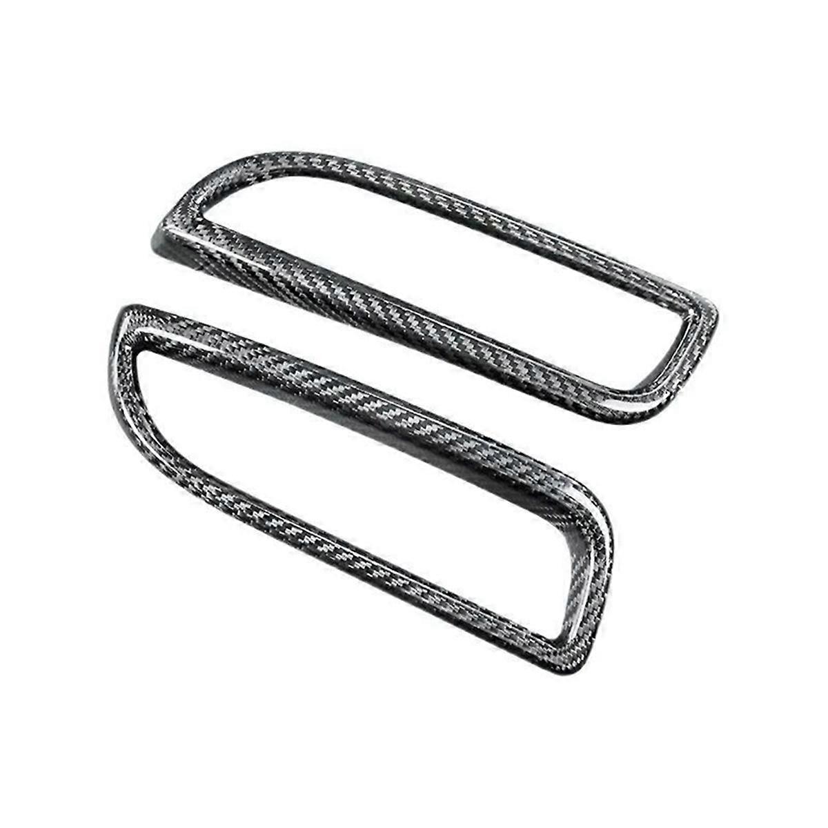 Real Carbon Fiber Car Exterior Accessories Rear Fog Lamp Frame Trim Decoration Protection for 500/5