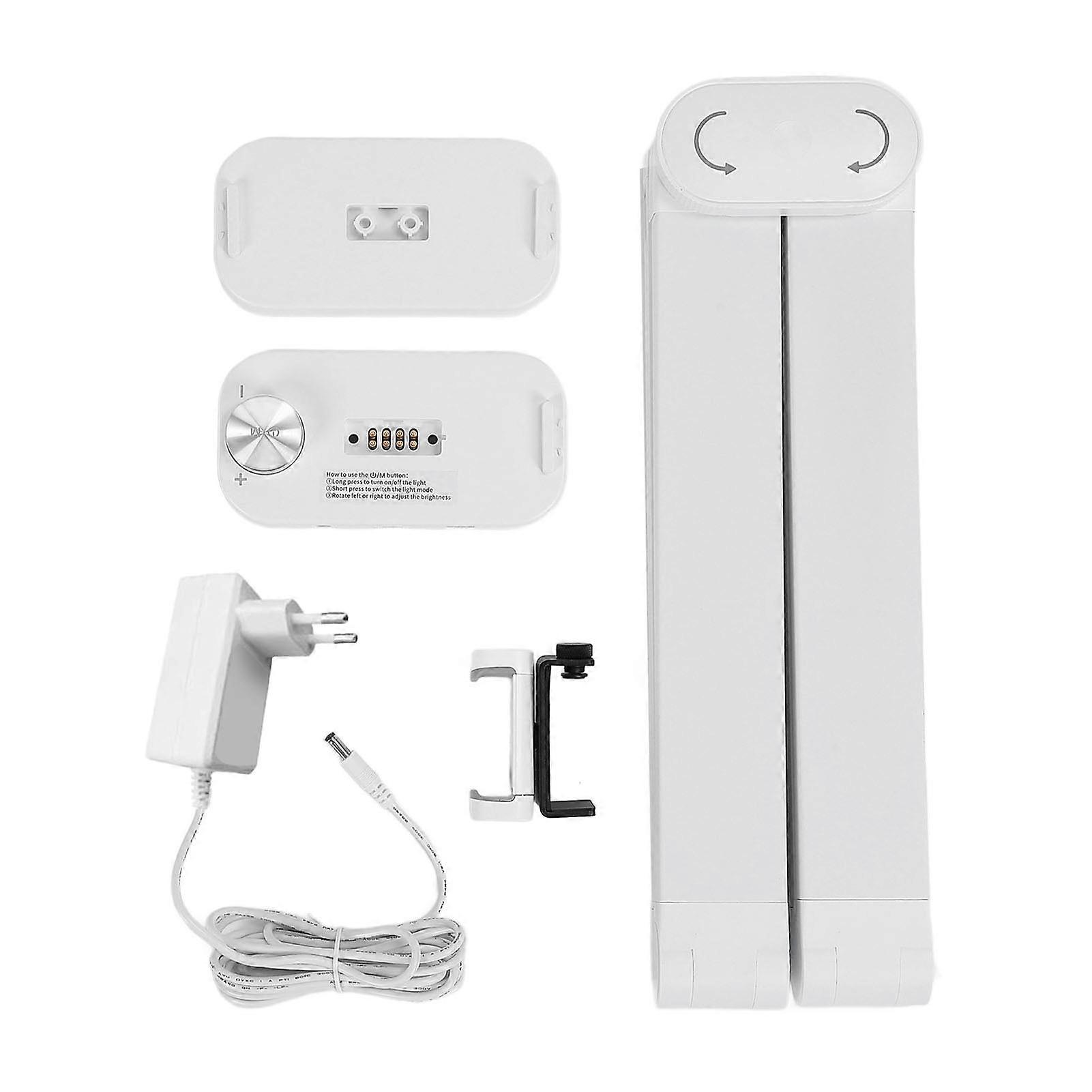 Nail Tech Light for Desk Foldable 40W 3 Color Temperature Stepless Dimming 3000K-6000K Eyelash Extension Lamp with Phone Holder