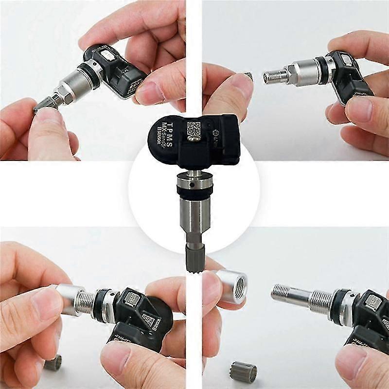 Sensore TPMS programmabile da 6 pezzi 315 433 MHz Sistema di sensori di pressione dei pneumatici universale 2 in 1 Modifica illimitata Compatibile - MX