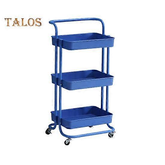 Rolling Cart with 4 Wheels Large Capacity Strong Load-bearing Rolling Storage Cart with Handle Multifunctional Storage Shelves