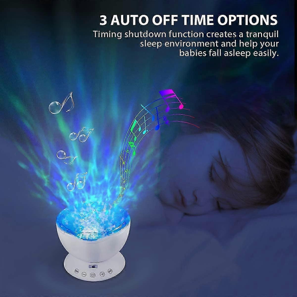 Ocean Wave Projector, 12 Led Night Light Lamp With Adjustable Lightness