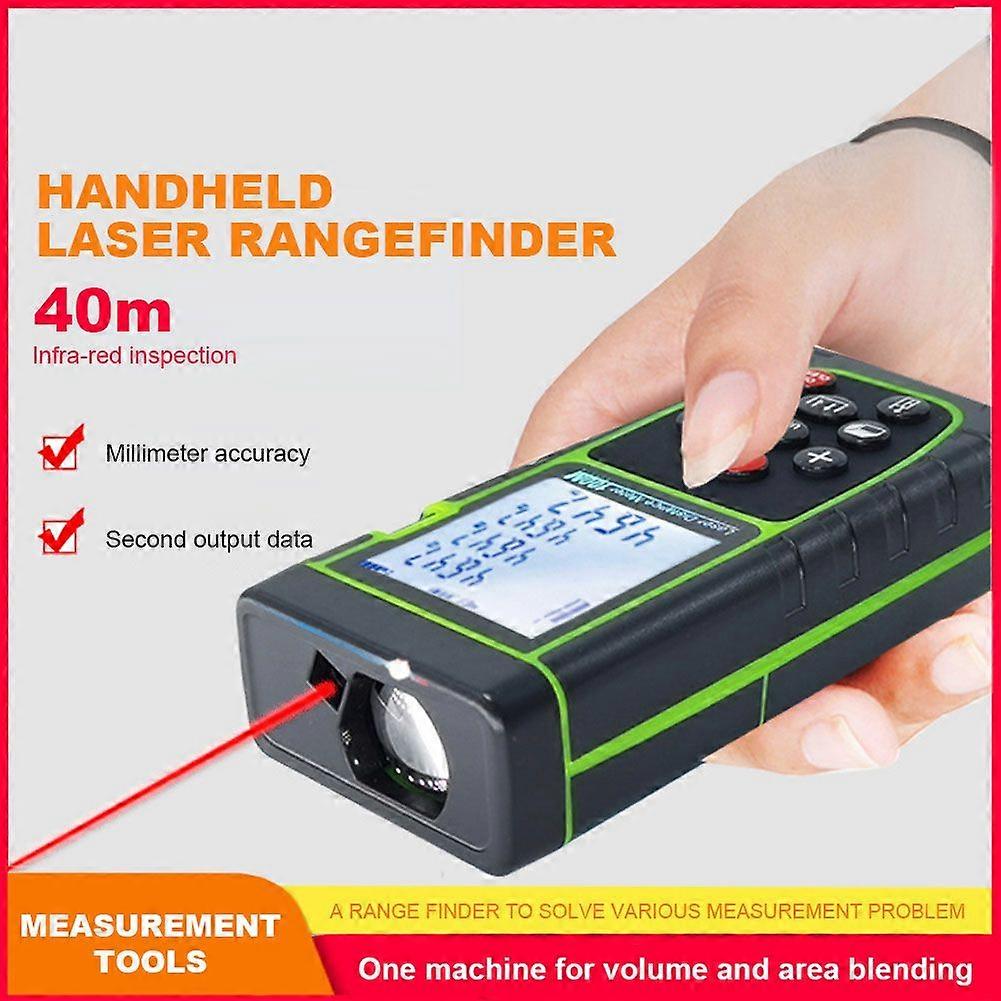 Digital Laser Distance Meter Handle Electronic Angle Sensor Accurate Laser Rangefinder 40M for Interior/Architectural Design
