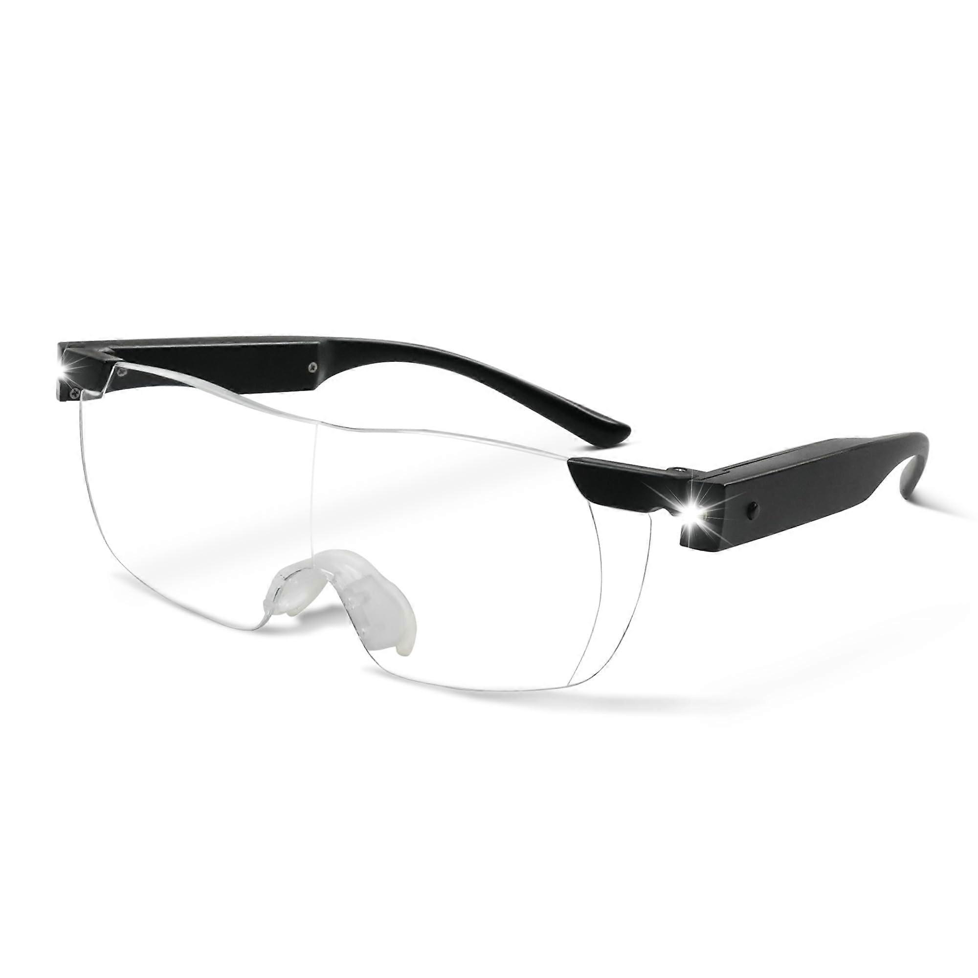 200% Magnifying Glasses with Light USB Rechargeable Eyeglasses Magnifier for Close Work Reading Crafts Hobbies