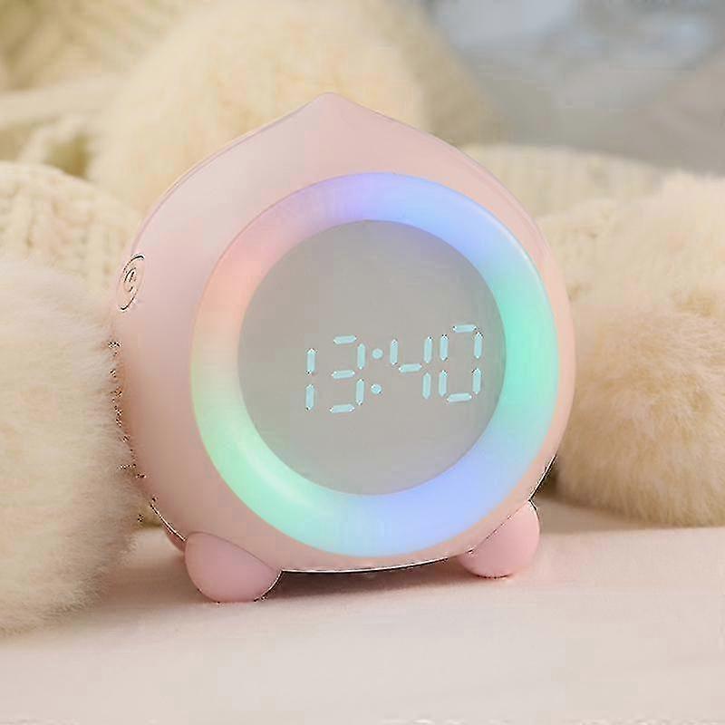 Smart LED Alarm Clock with Wake-up Light Nap Timer Pink