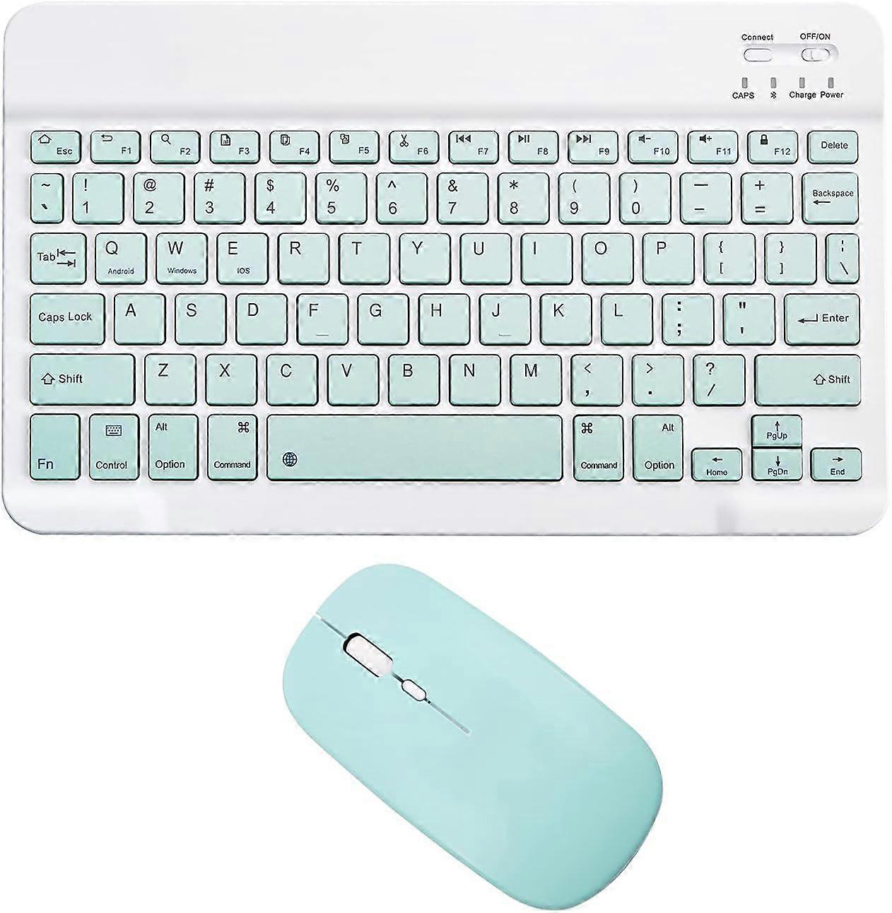 SSRGV Rechargeable Bluetooth Keyboard and Mouse Combo Ultra-Slim Portable Compact Wireless Mouse Keyboard Set for Android Windows Tablet
