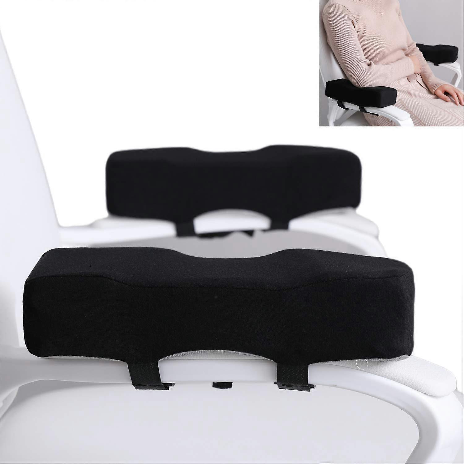 Deluxe Ergonomic Armrest Cushions Memory Foam Elbow Pillow Pressure Relief Pads for Office Gaming Chairs 2Piece Set