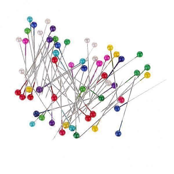 4x100 Pieces Colorful Pearl Head Pins Sewing Pins Dressmaking Hijab Scarf Pins