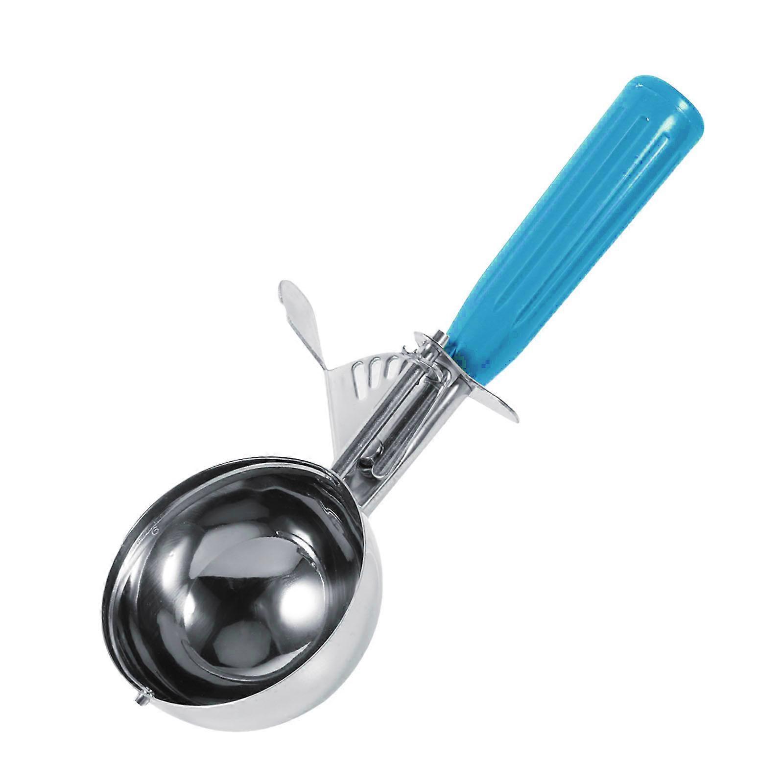Practical Stainless Steel Fruit Ice Cream Scoop Spoon with Plastic Handle Kitchen Tool (5.7cm)