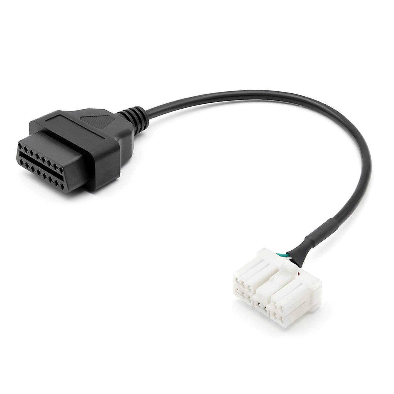 Shockproof Car Diagnostic Connector Adapter Cable Detection Line Troubleshooting Tool 12 Pin OBD2 Compatible for Model S