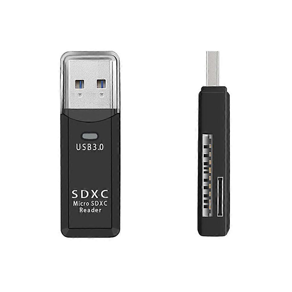 USB 3.0 High Speed Memory Card Reader Adapter for Micro SD SDXC TF T-Flash 2  in 1 Adapter  Black