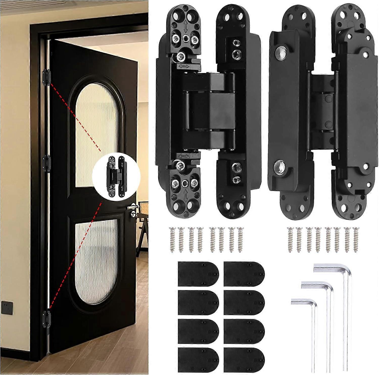 2025 Latest Model  6" Hidden Hinges for Doors Invisible Hinge Concealed Hinges