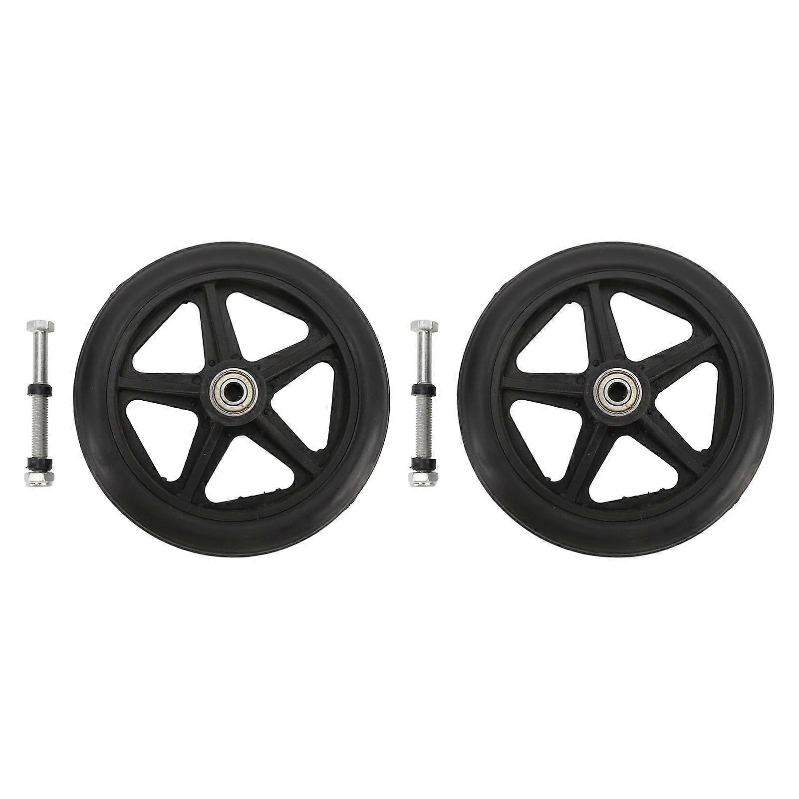 2Pcs 6 Inch Electric Wheelchair Wheel Anti Slip Smoother Use High Sensitivity Replacement Wheel Solid Tire for Power Wheelchair