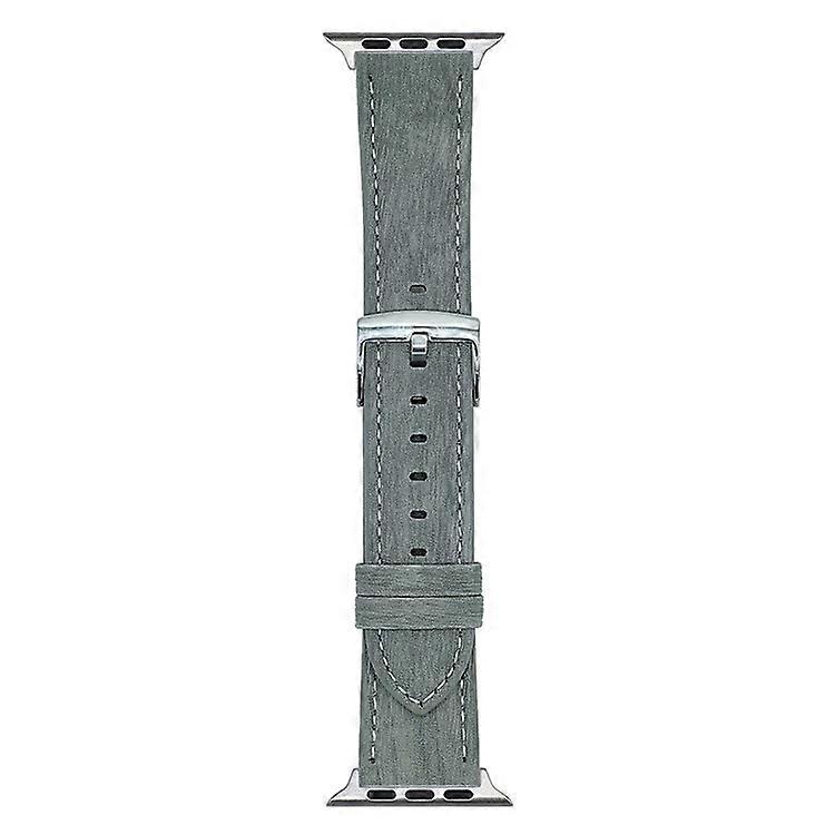 أحزمة جلدية من الحبوب الخشبية متوافقة مع Apple Watch Series 10 9 8 7 SE 6 5 4 3 2 1 42 مم 41 مم 40 مم 38 مم حزام معصم سوار ساعة