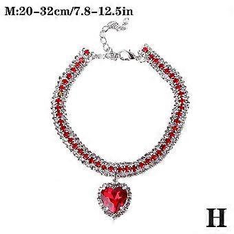 Dog Cat Rhinestone Diamante Collar Necklace Puppy Crystal Pet Bl