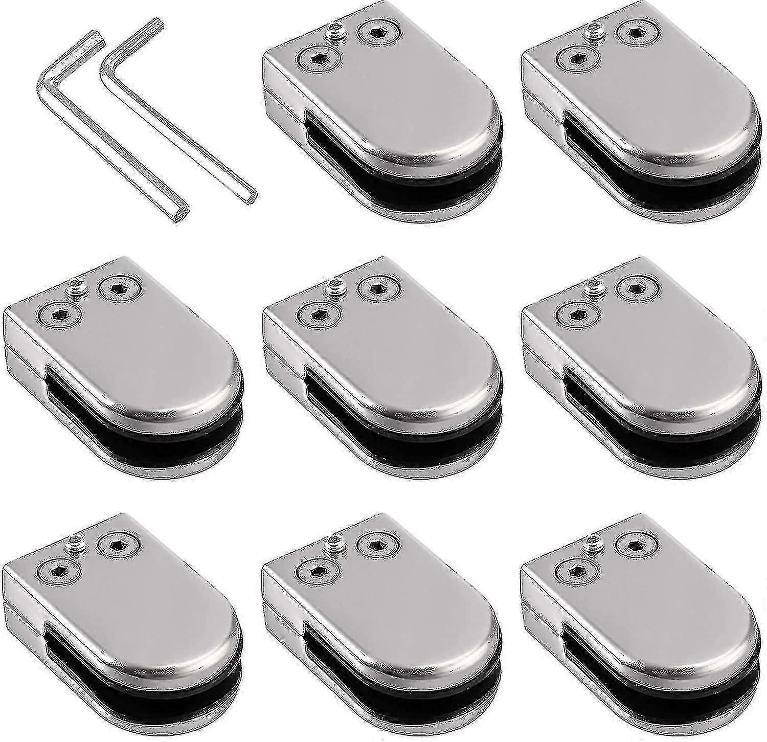 مشابك زجاج من لومانا، 8 قطع، مقاس 10-12 مم، مشابك زجاج من الفولاذ المقاوم للصدأ، رقم الموديل S202412308199