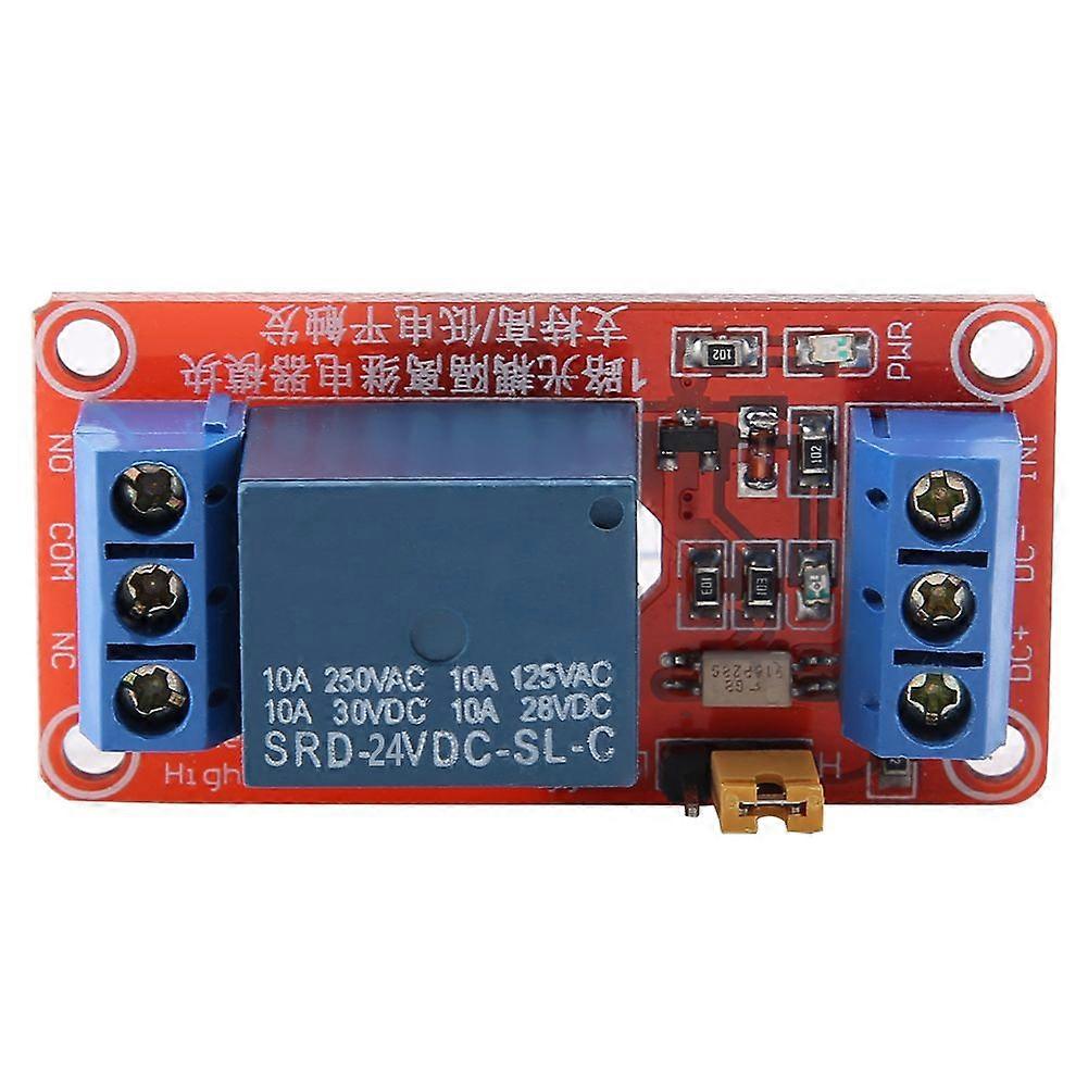 Hochwertiges 1-Wege-Relaismodul mit High- und Low-Level-Trigger, rote Platine (24 V)