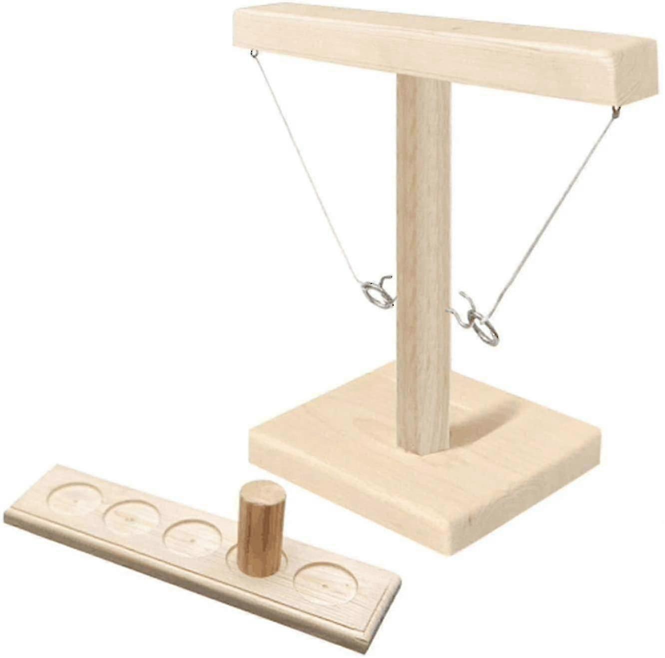 Board Games Hooks Ring Toss Game With Shot Ladder Bundle White Square Base-5 Holes White Square Base-5 Holes