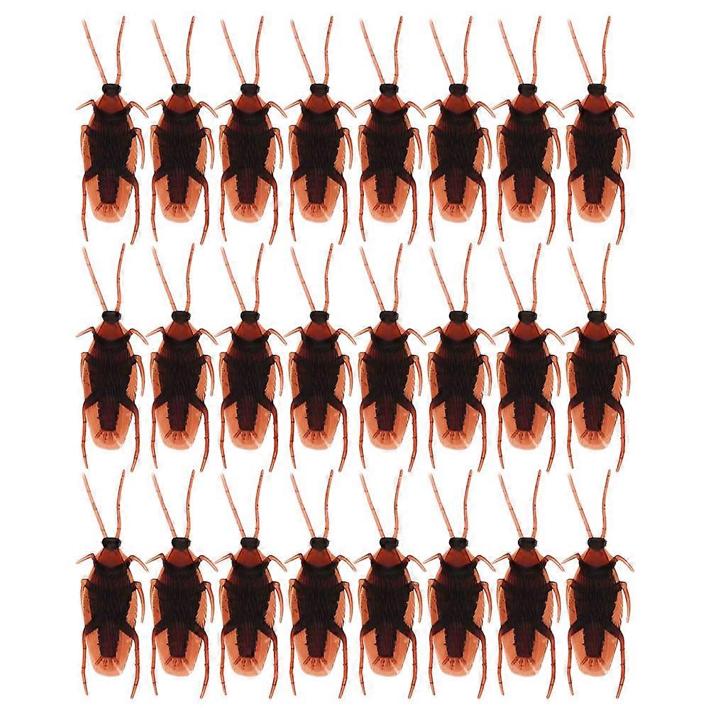 100pcs Vivid Fake Cockroaches Realistic Novelty Bugs for Party Pranks, April Fools Day, and Decorative Use
