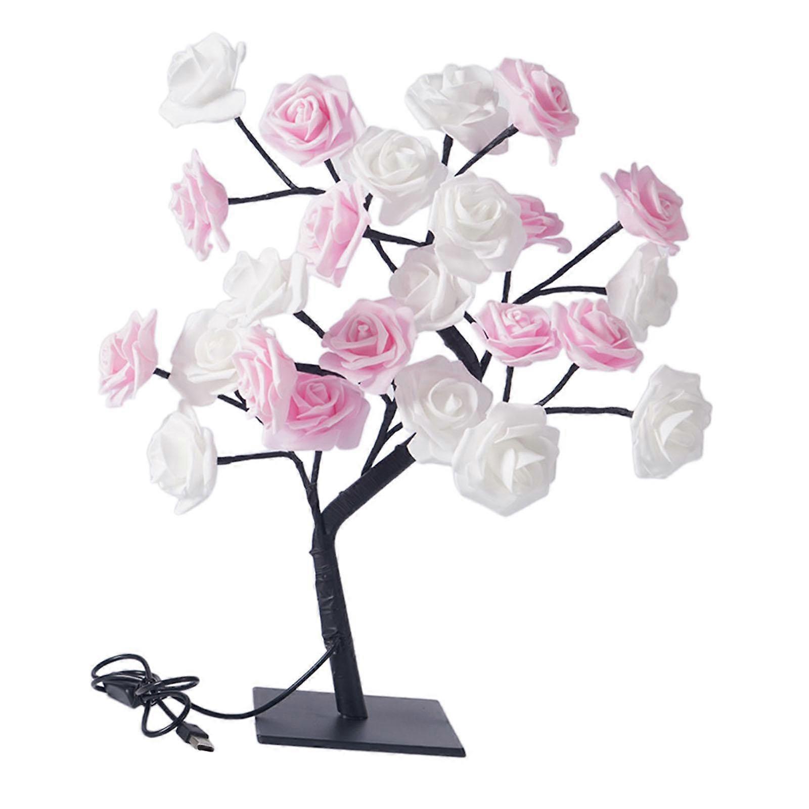 Artificial Rose Trees Lamp LED Night Light Holiday Christmas Home Branch