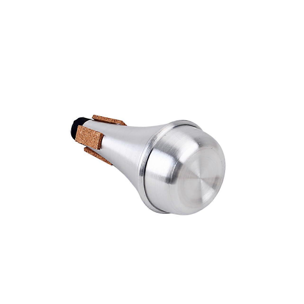 Practice Trumpet Mute for Beginners Silver Trumpet Straight Cup Mute Softwood Pad Ca109 Accessory