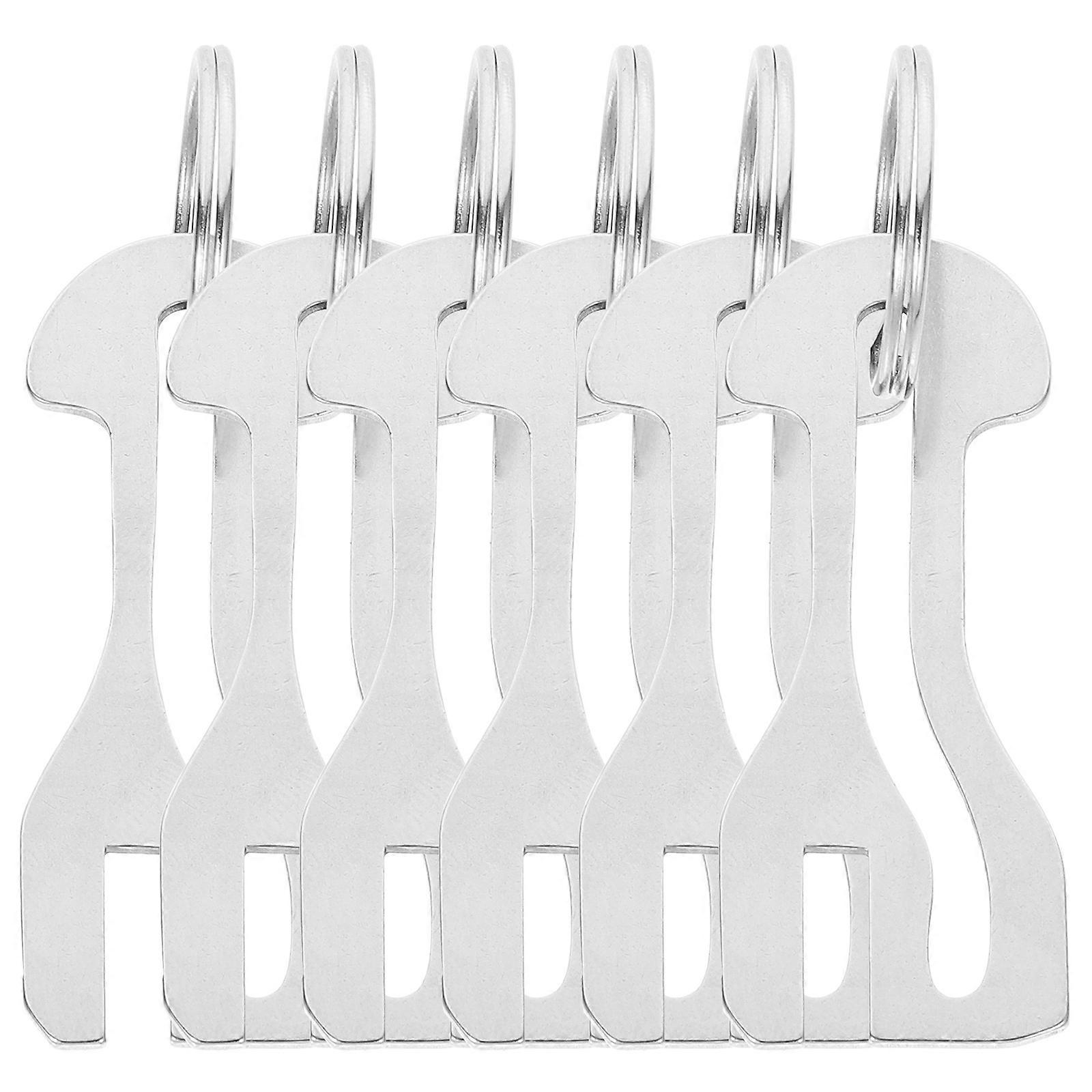 6pcs Durable Trolley Token Keychain for Shopping Cart   Lightweight Hanging Pendant for Easy Access in Supermarkets