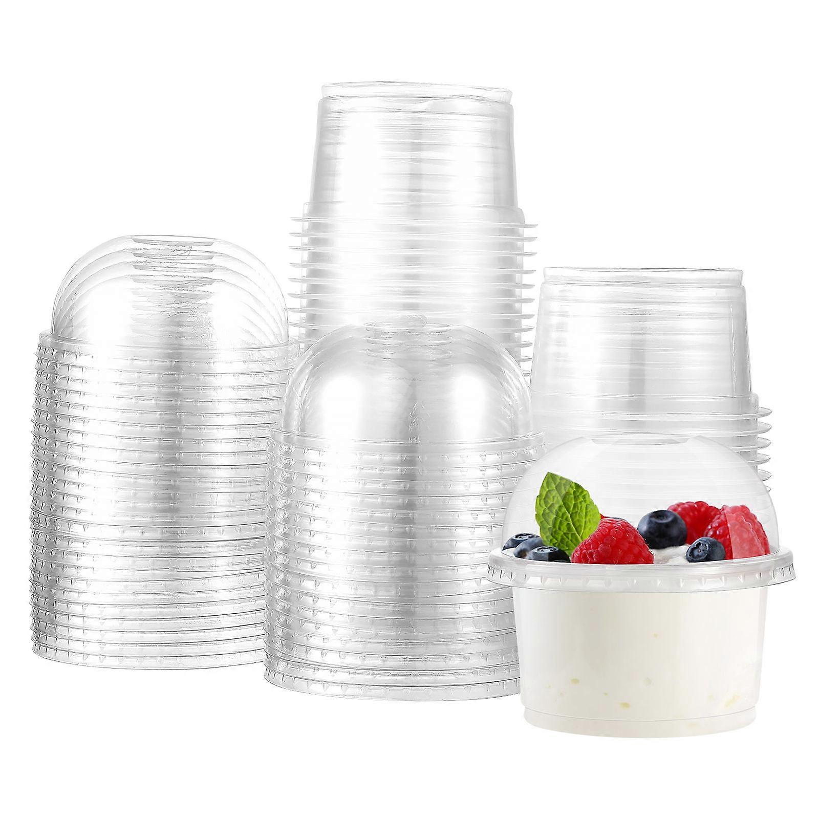 Clear Plastic Fruit Cups with Lid for Kitchen Use Lightweight Durable and Food Grade PP Material 250ml