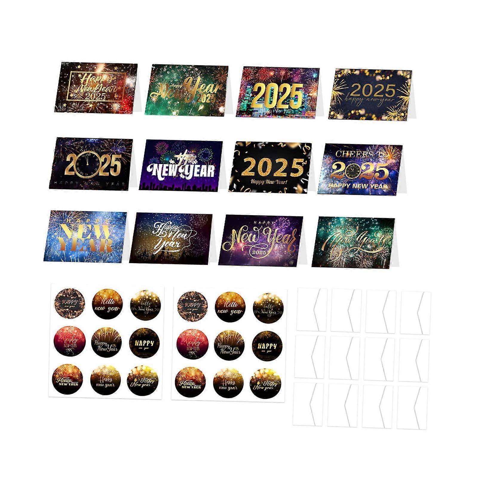 2025 Greeting Card Set Invitation Card Set Style B 10 Cards High-Quality Paper Colorful Design for Festivals