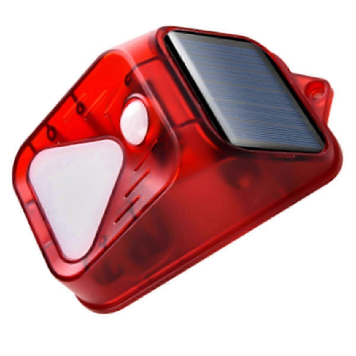 Waterproof Solar Powered Alarm Light Motion Sensor Detector Siren Strobe AlarmRed SZRH