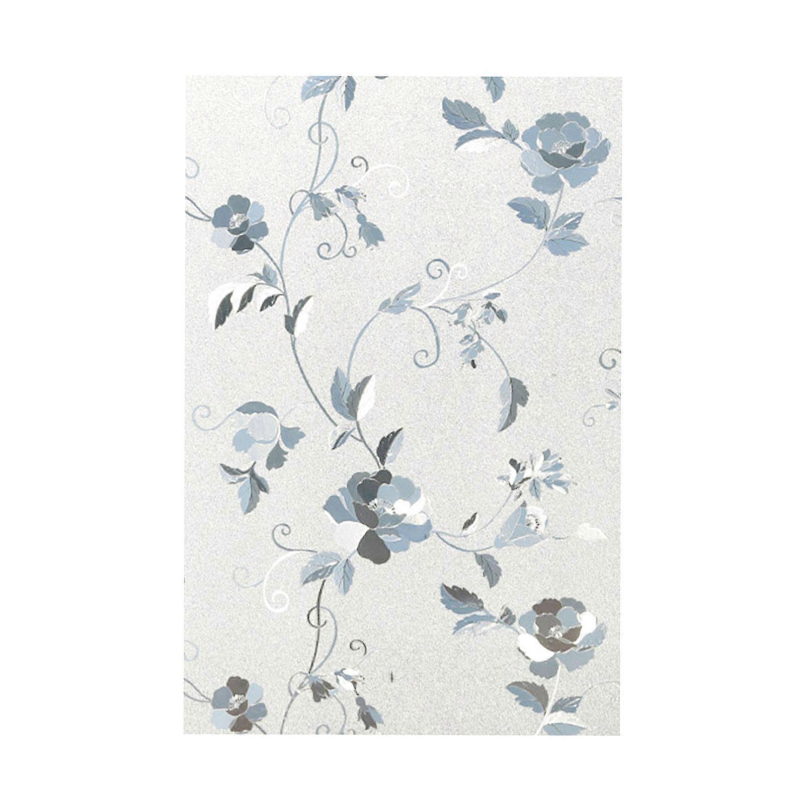 Window Clings Decals Static Cling Window Film Peony Pattern For Home Decoration PVC Material 1Pcs