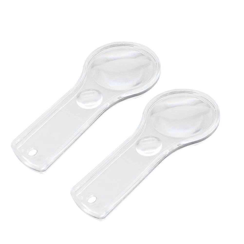 Light Led Magnifier Eyeglasses Childrens Hand-Held Magnifier Transparent Round For Educational Use 10Set