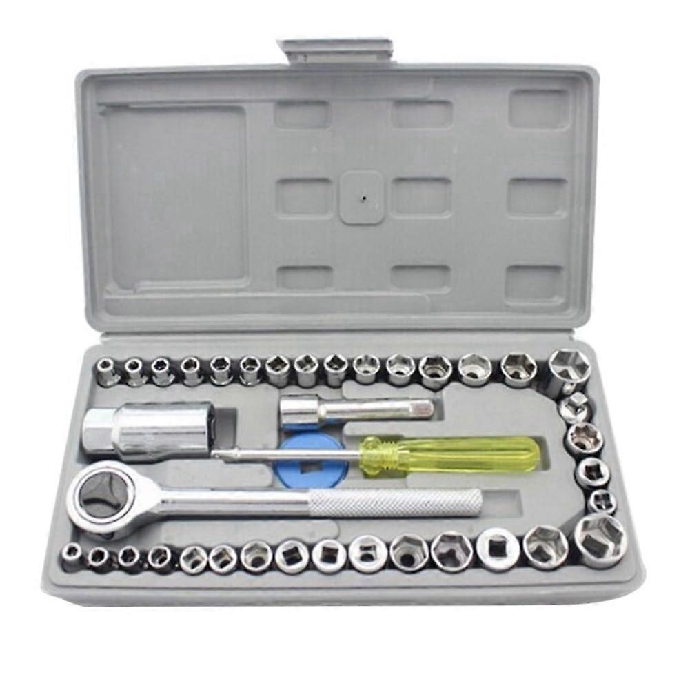 40 parts auto repair tools, tools mounted on the car, repair tools, emergency socket wrenchspanner