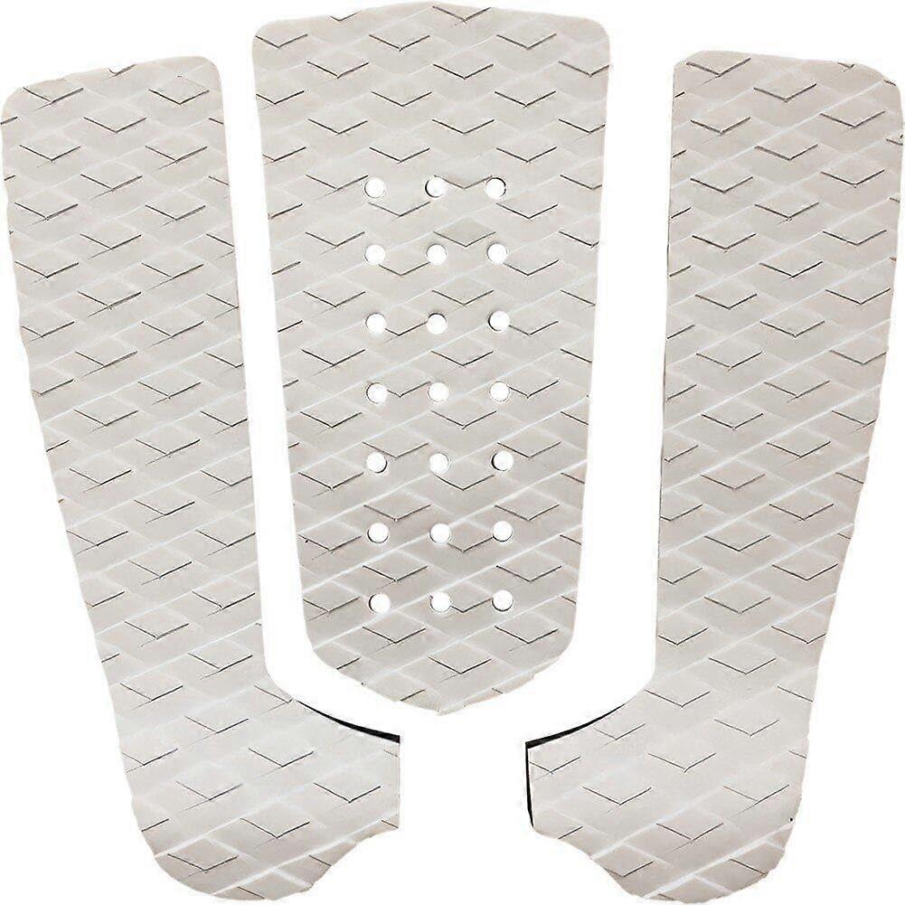 Surfboard Pad 3 Pieces/Set NonSlip Surfboard Deck Grip Skimboard Traction Pad Surfboard Foot Tail Pads Surfing Accessories White