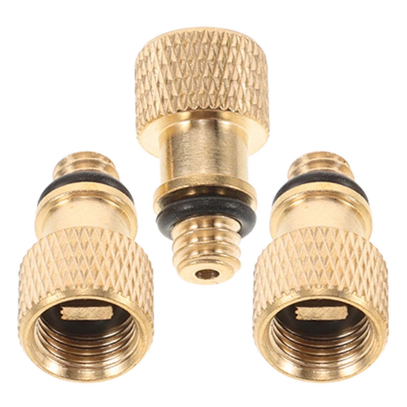 Copper Presta Valve Adapter For Bicycle Pump Accessories Quick Inflation Performance 3Pcs