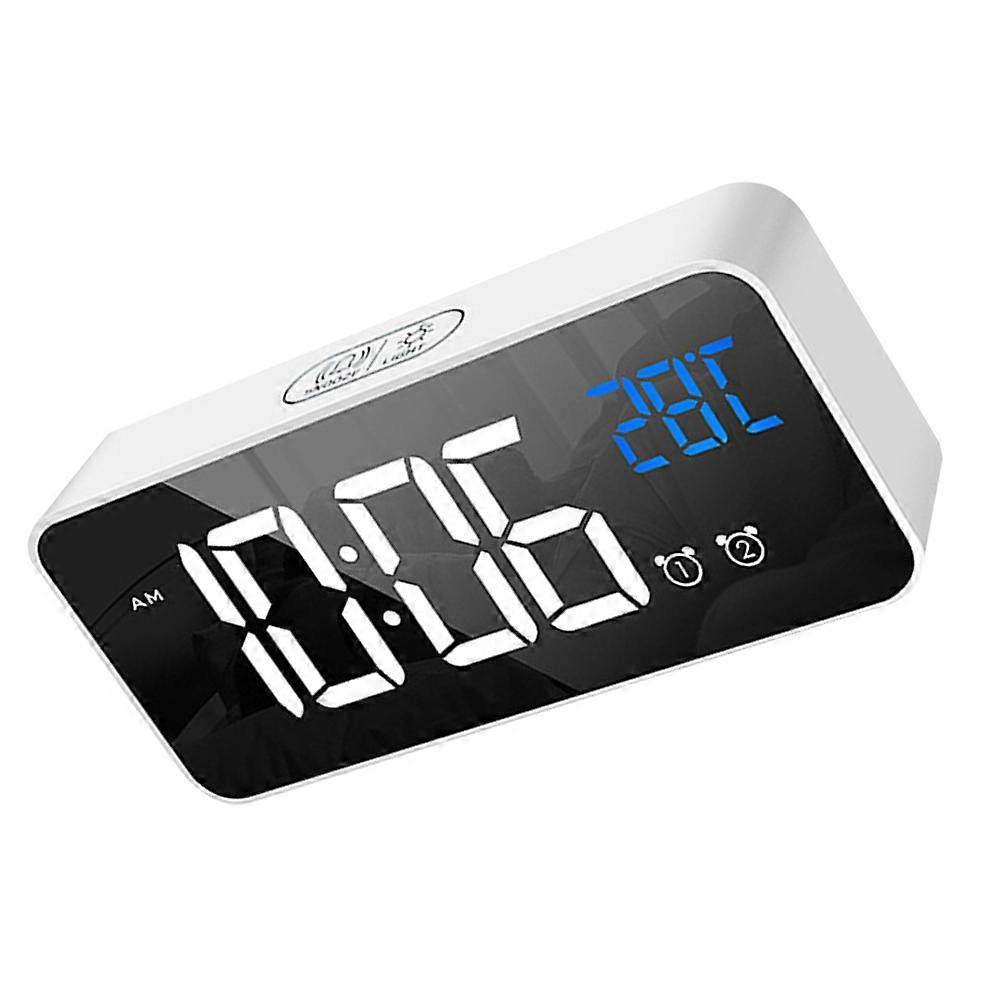 Alarm Clock Electric Led Display Alarm Clock Clock Function General Users Home Shop White Rectangular 1Set