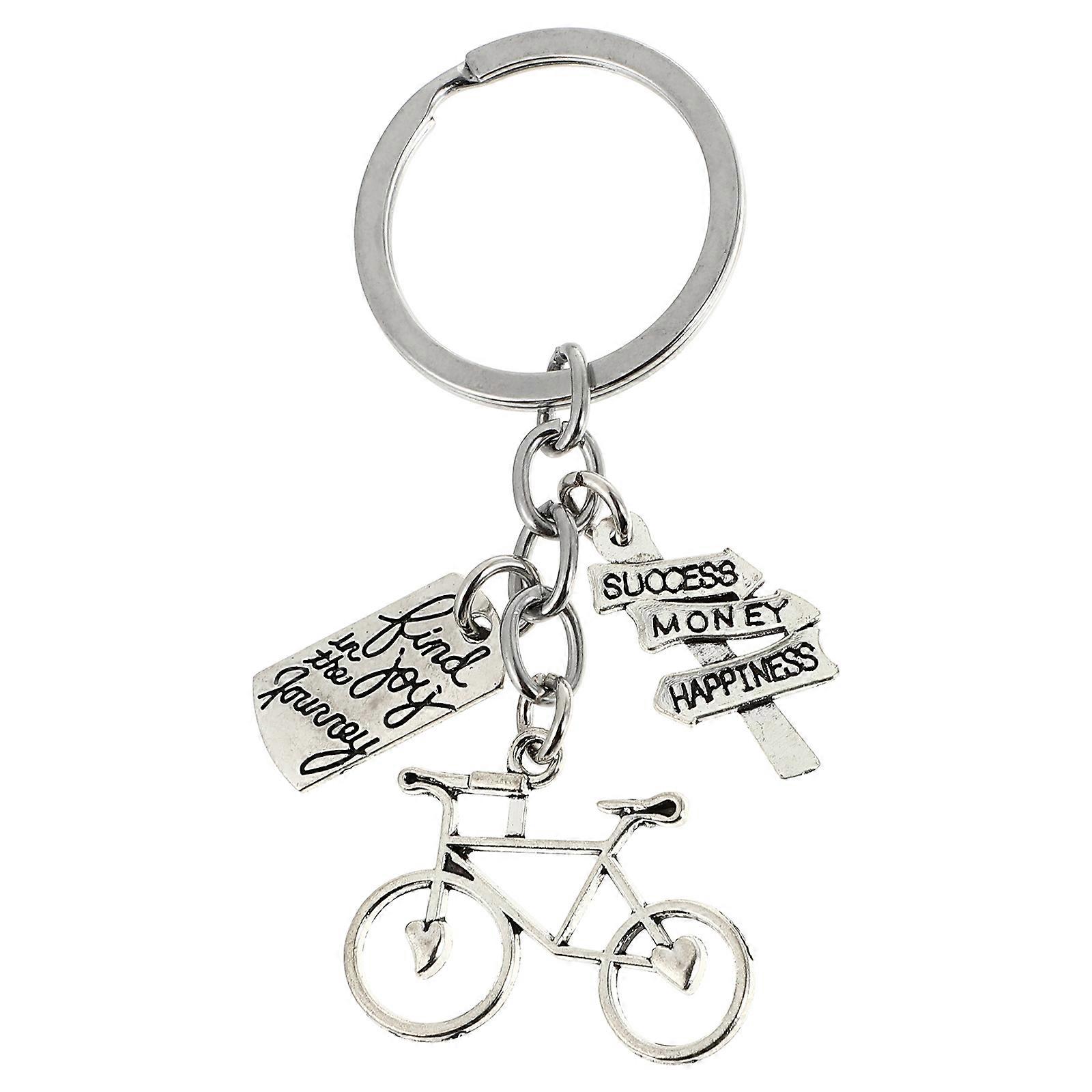 Creative Metal Keychain Travel Themed Bag Pendant Retirement Celebration 8.3X3CM Silver Stylish Appearance 1Set