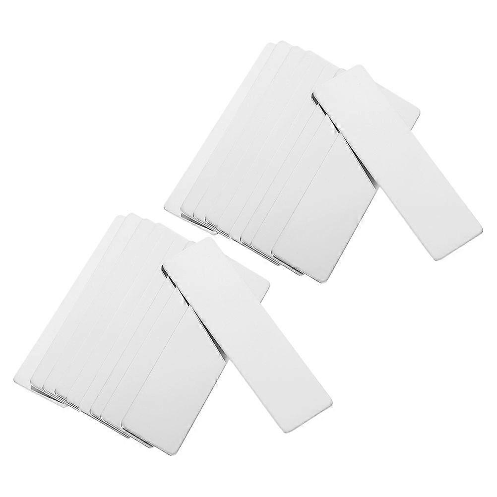 20pcs Stainless Steel Engraving Blanks for DIY Name Tags, Badge Plates for Office ID and Craft Projects