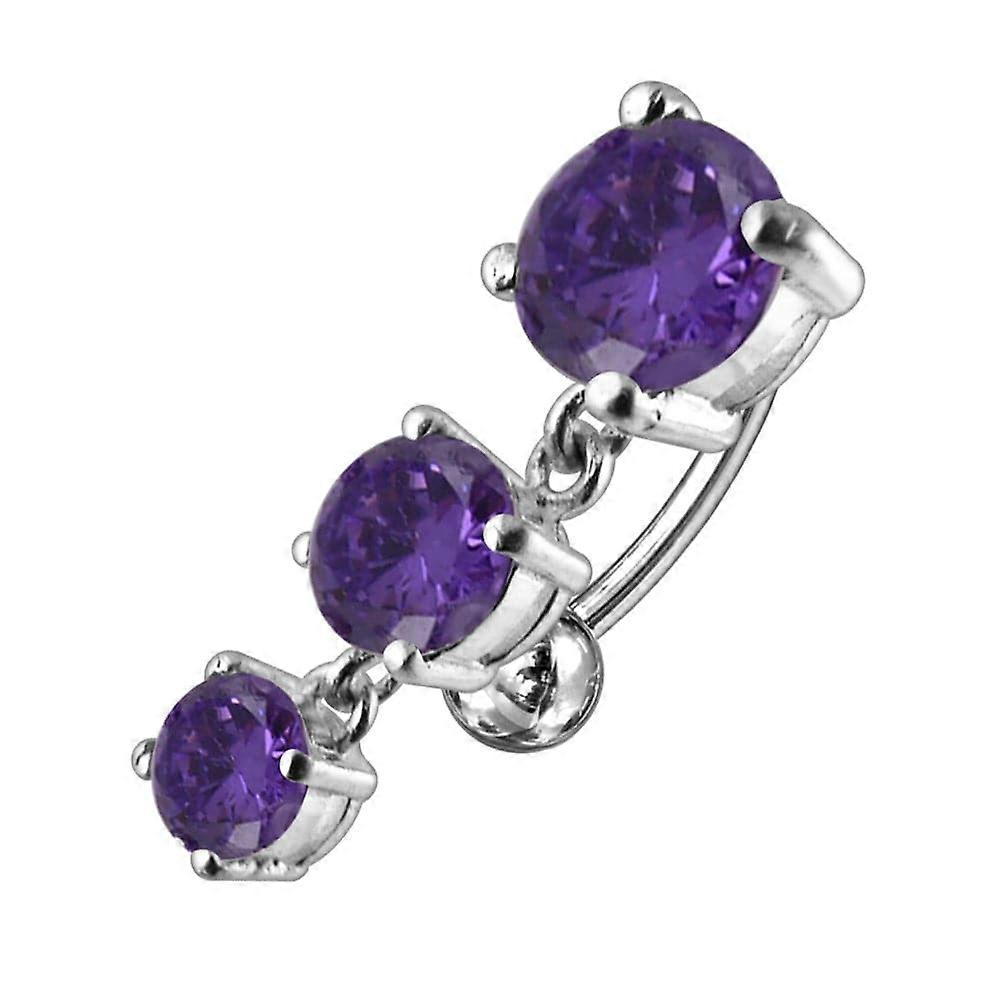 Moving Jewelled Charms Navel Belly Button Ring