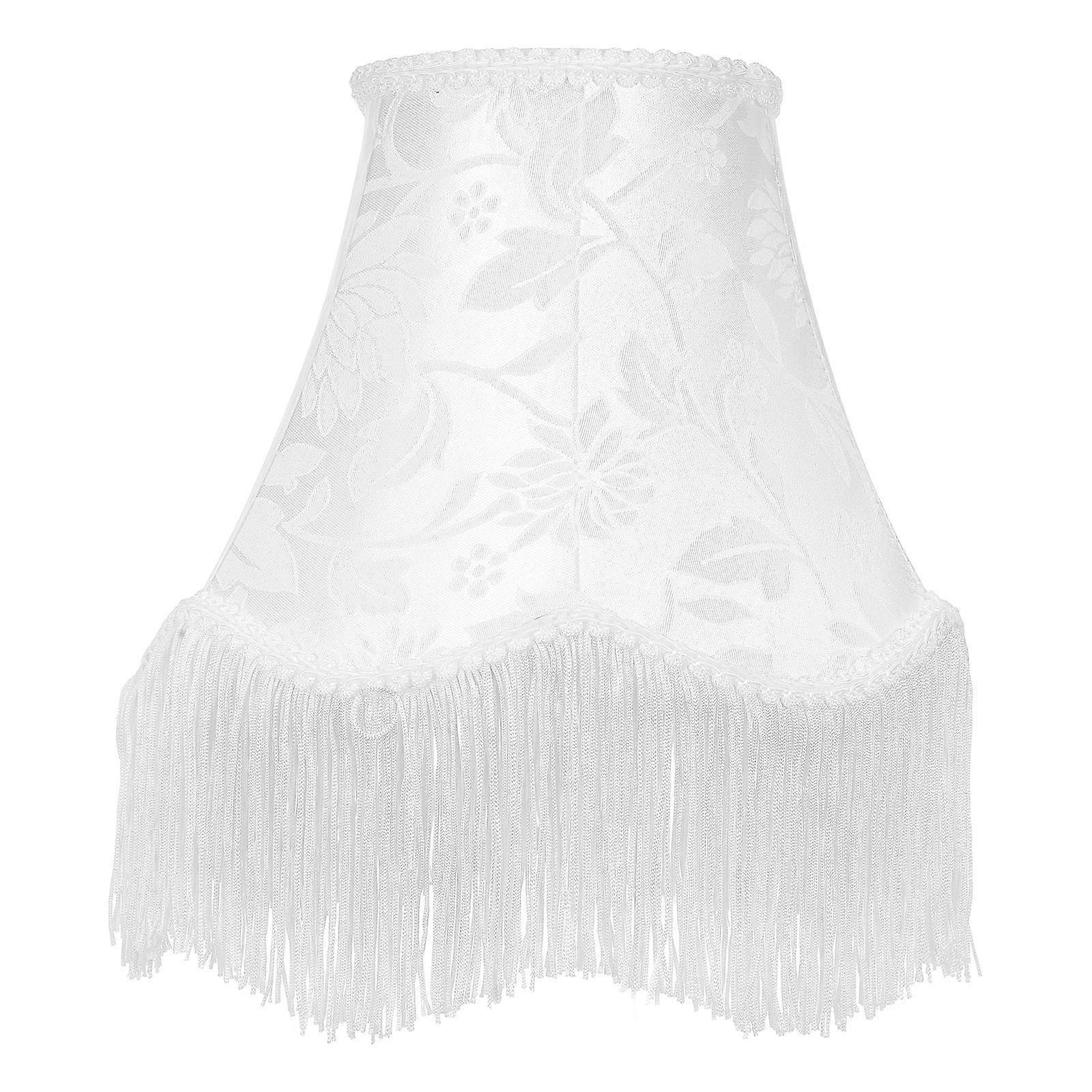 Table Light Lampshade Fabric Lampshade For Living Room Oval Shape Iron Material Decorative Effect 1Set