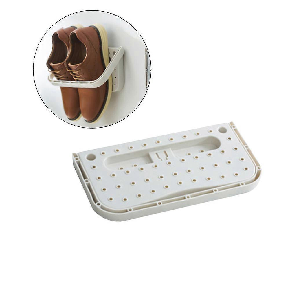 Hanging Shelf Foldable Shoes Racks Bathroom Rectangular 28 x 14 x 2 cm Non-slip 2Pcs