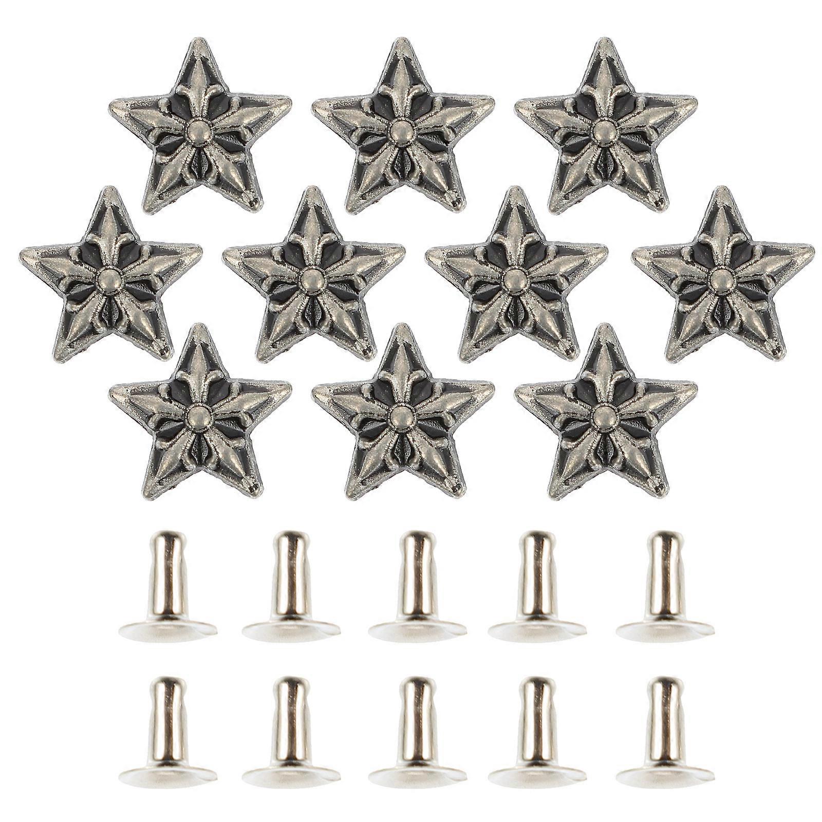 10 Pcs Silver Decorative Zinc Alloy Rivets for DIY Projects