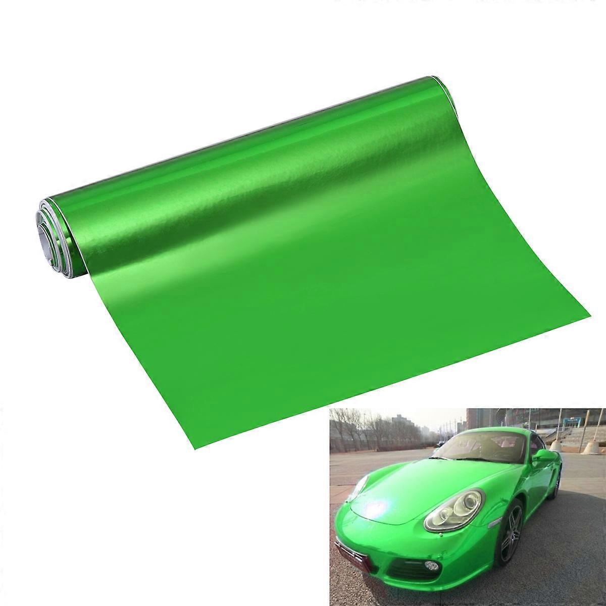 Vehicle Wrap Vinyl Car Satin Matte Plating Sticker Sheet For Window Daily Use Green 6x60 Inch Waterproof Anti-Scratch 1Set