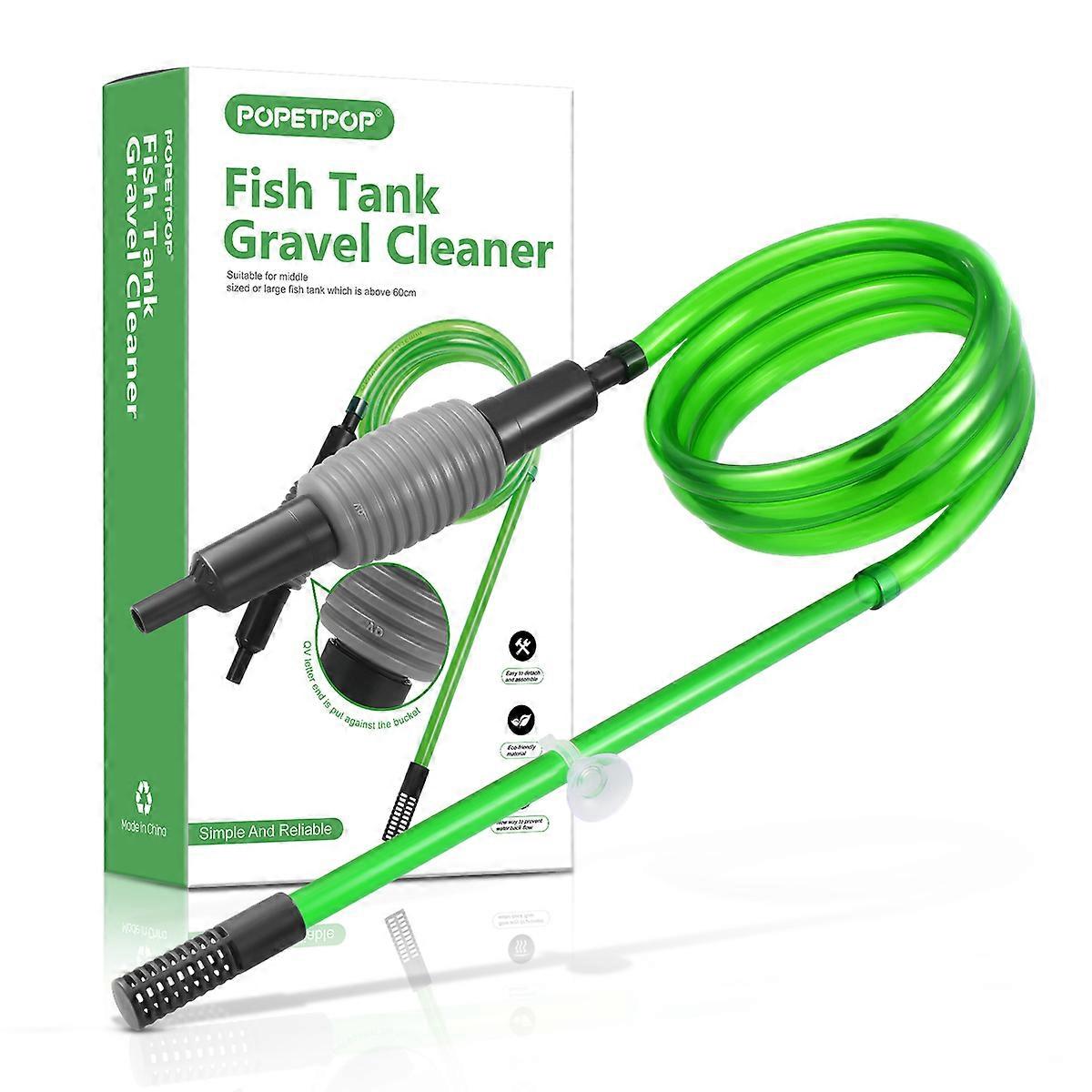 Aquarium Water Changer Fish Tank Siphon Vacuum Cleaner Green For Aquarium Enthusiasts Daily Maintenance 1Pc