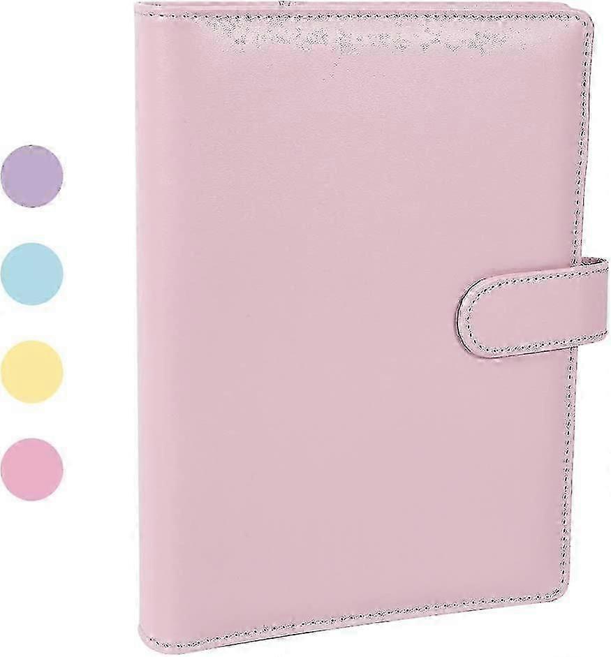 A5 Pu Leather Ring Binder, Refillable 6 Ring Binder Case, Binder Notepad And Meeting Notebook