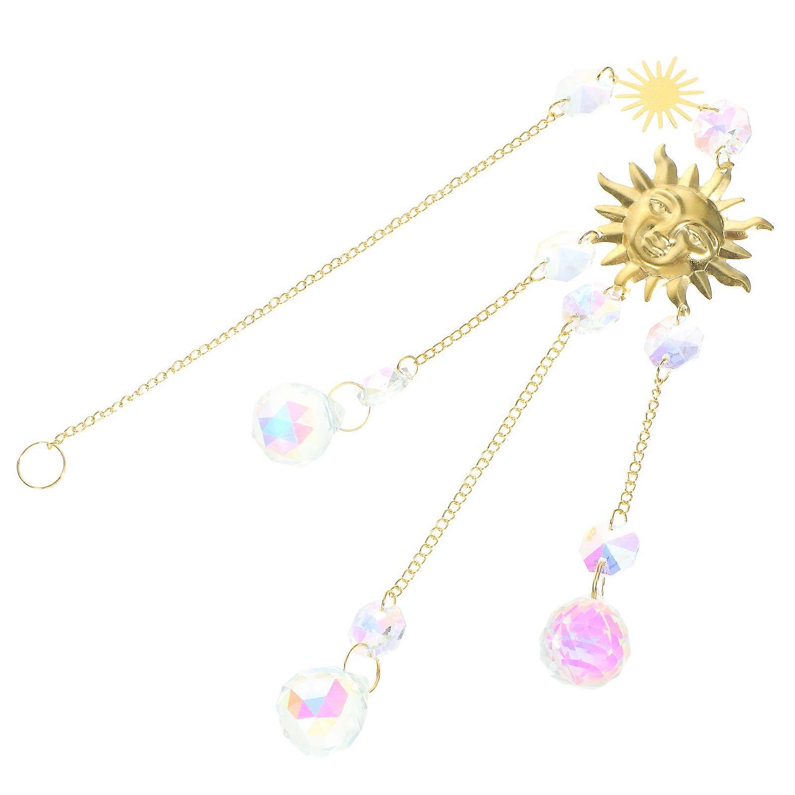Elegant Hanging Crystal Sun Catcher Pendant Ornament for Window Garden Lightweight Reflective Home Decor Accessory for All Styles