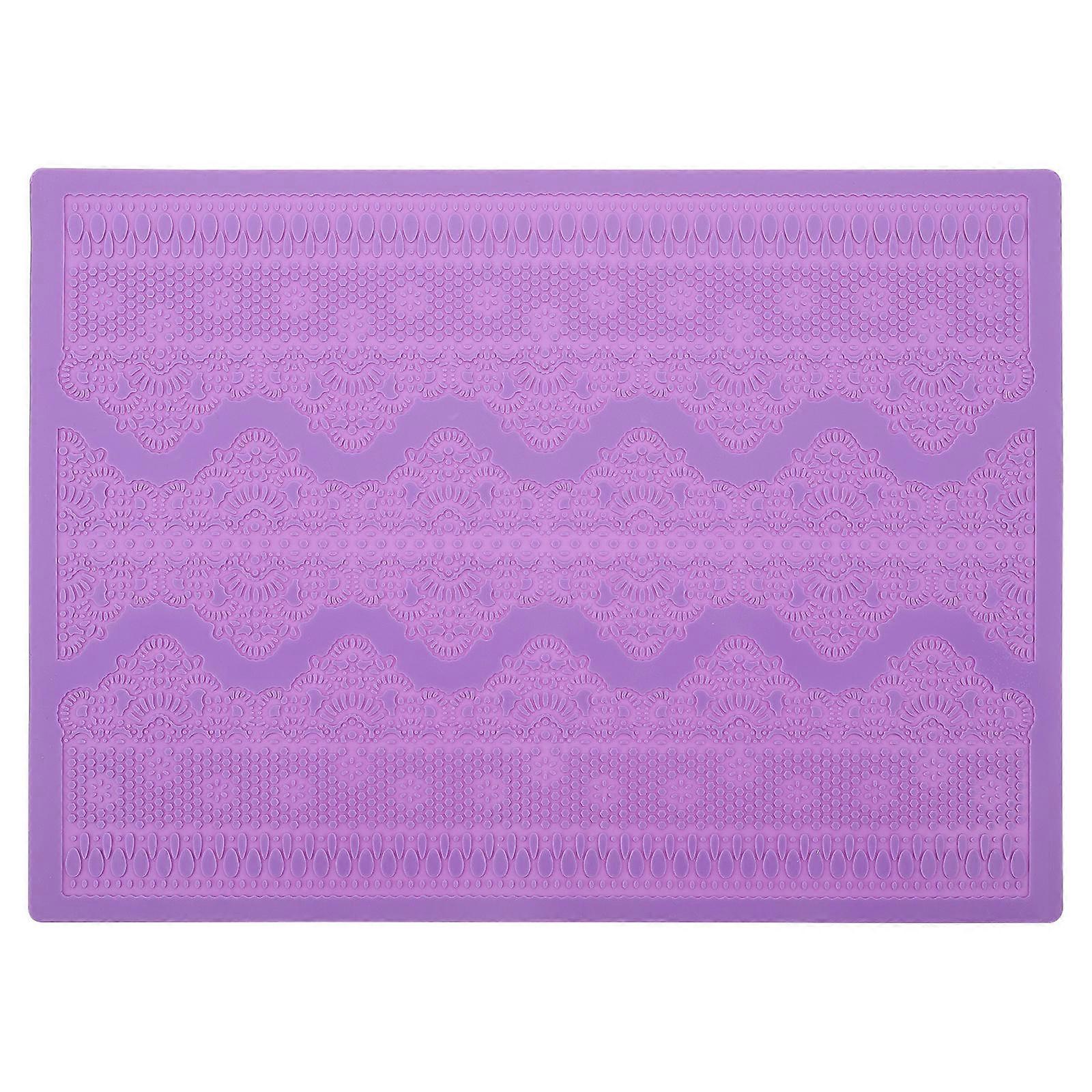 Cake Decoration Stencils Purple Rectangular Baking Cake Mold 1Set
