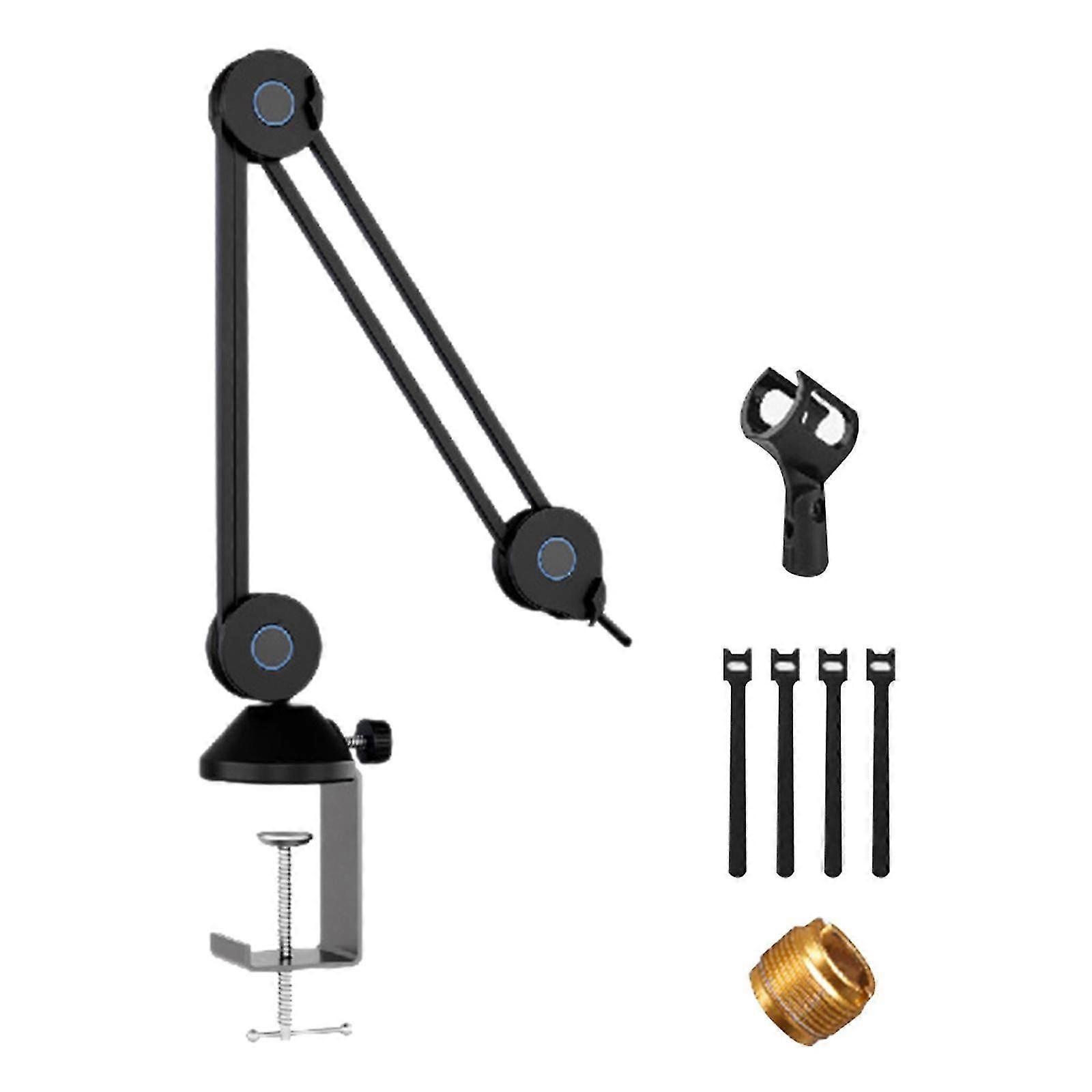 Broadcast Microphone Booming Arm Desktop Mount Clamp for Video Gaming Podcast