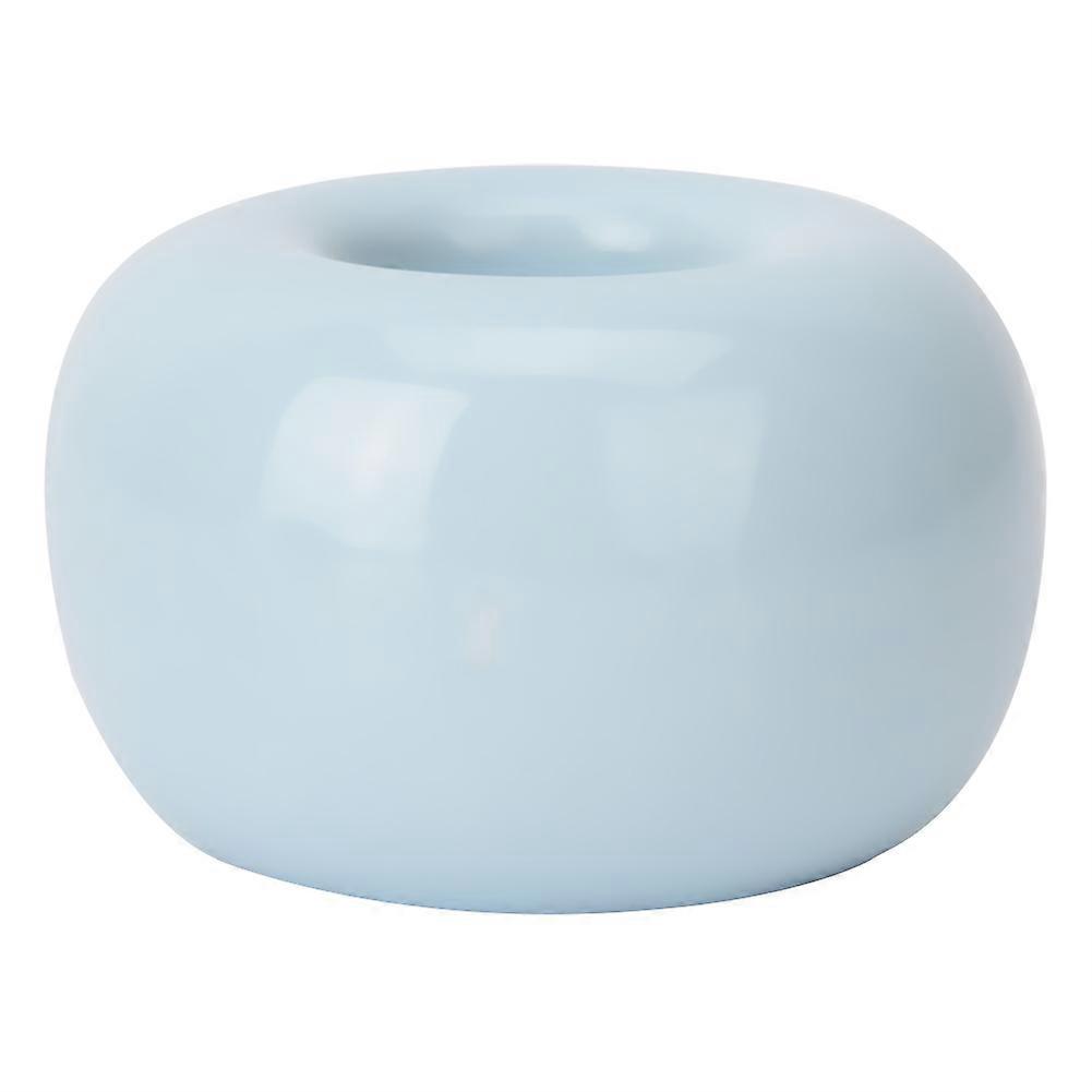 Donut Ceramic Toothbrush Holder Novel Candy Color Cute Multifunctional Toothbrush Base Blue