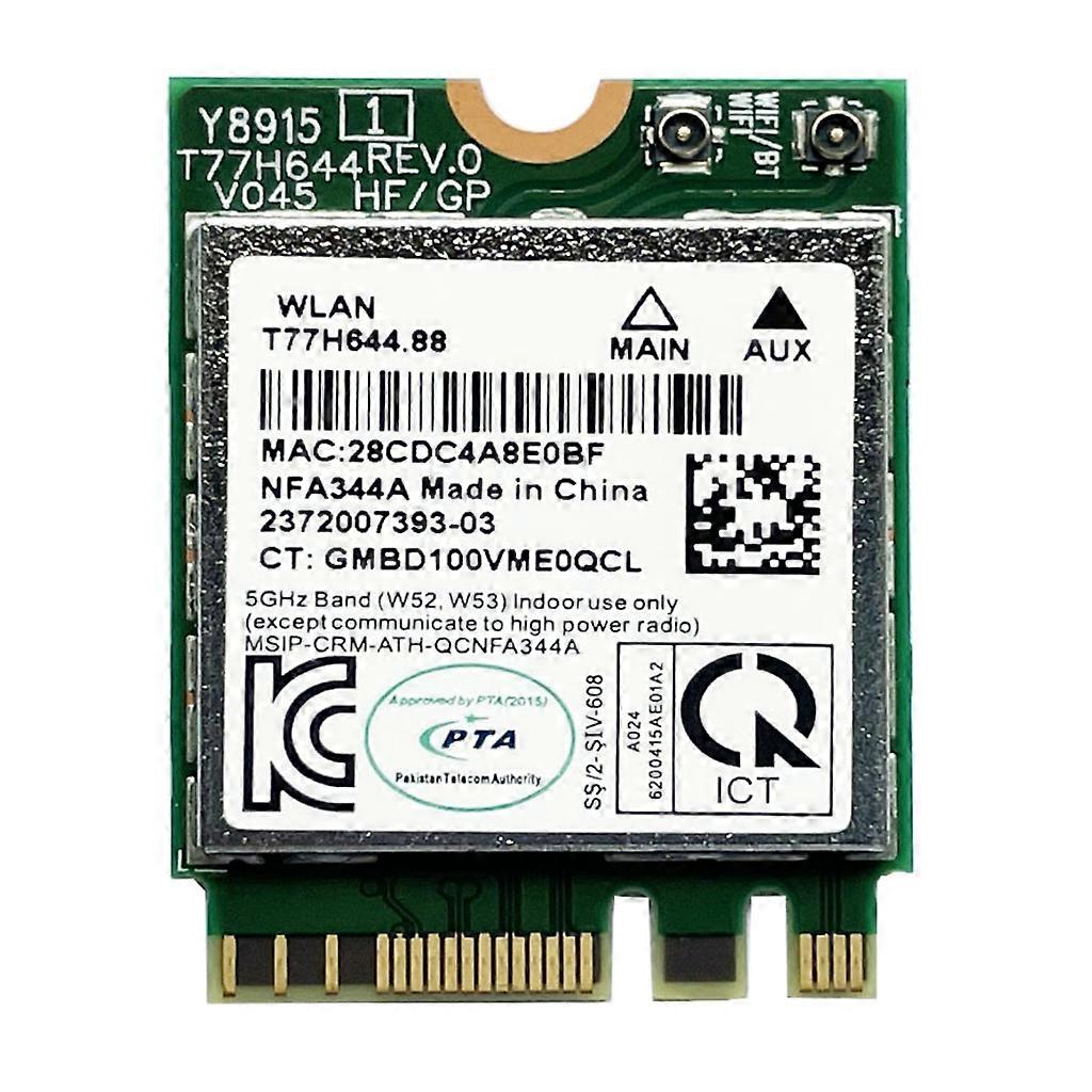 QCNFA344A Dual-Band 1200M Gigabit-AC Wireless Network Card for Windows710 (NGFF-interface Bluetooth-compatible4.1)