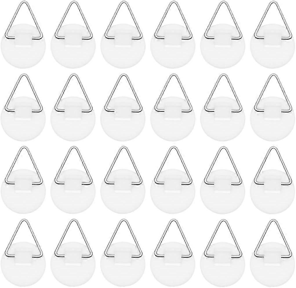 24pcs invisible sticky hooks, picture frame hooks sticky picture hanger